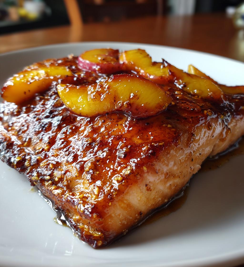 Bourbon Peach Roasted Salmon - detail 1