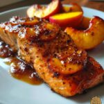 Bourbon Peach Roasted Salmon