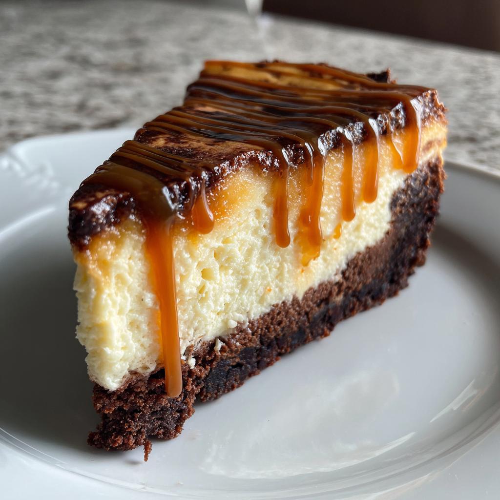 Decadent Caramel Brownie Cheesecake – 3 Layers of Bliss!