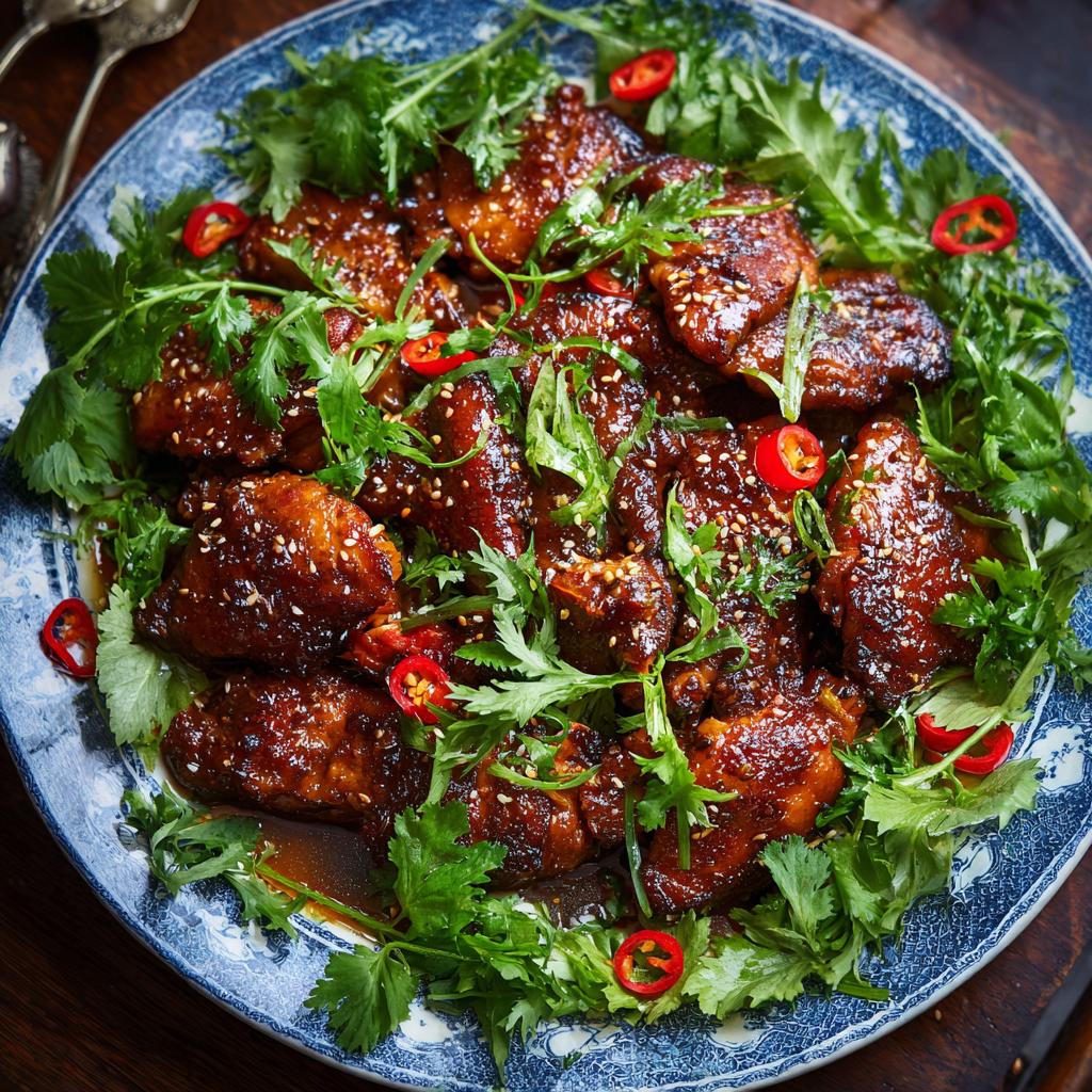 Caramelised Soy Chicken in Garlic Ginger Broth with Rice: A Savory Comfort Meal - detail 1