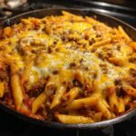 Cheese and Ground Beef Pasta Skillet for a Quick Dinner