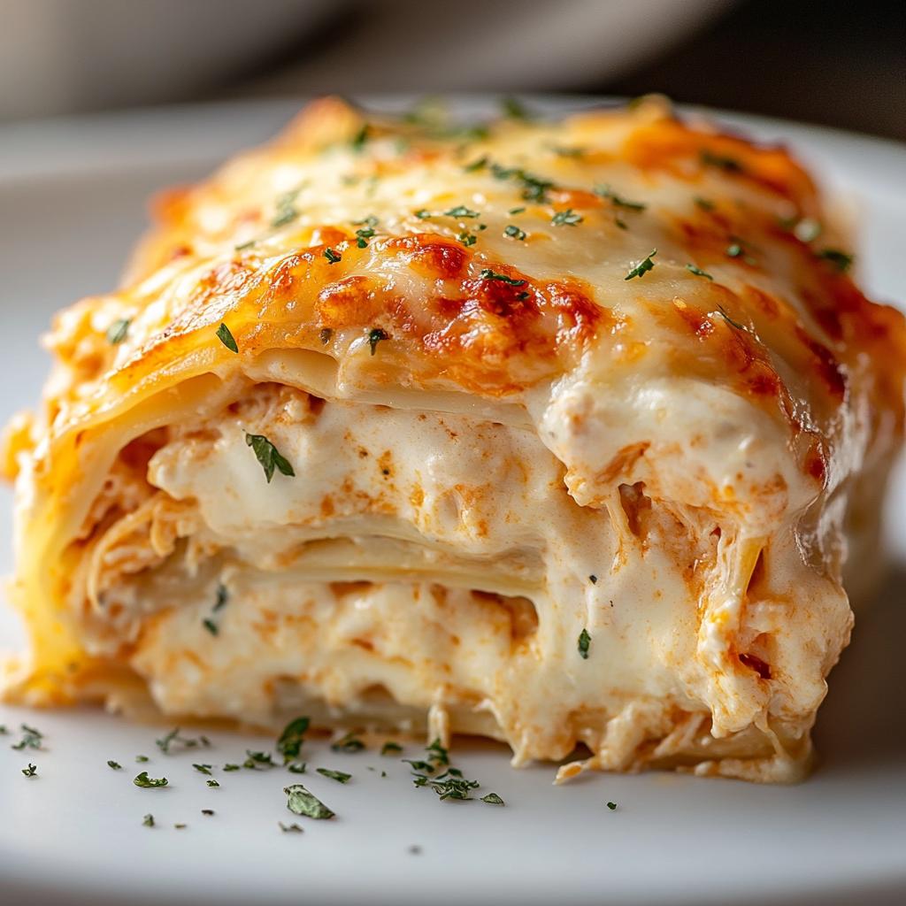 Chicken Alfredo Lasagna Rolls
