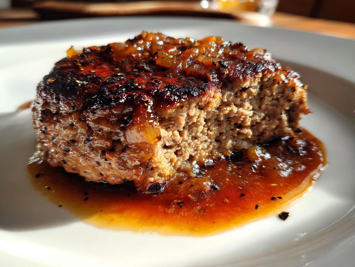 Classic Hamburger Steaks with Caramelized Onion Sauce - detail 1