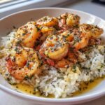 Creamy Garlic Butter Shrimp Bowl with Herb Rice