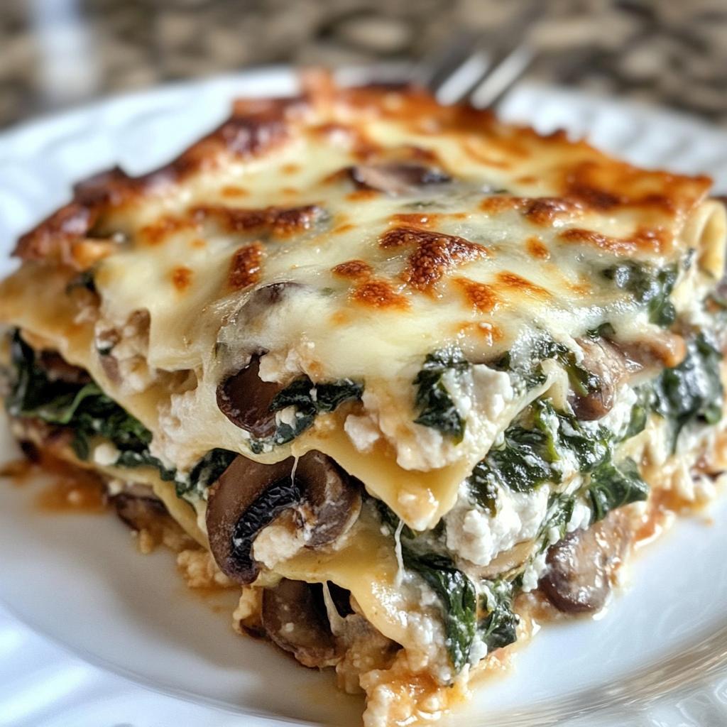 Creamy Spinach Mushroom Lasagna - detail 1