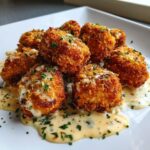 Crispy Parmesn Chicken Bites with Smoked Cajun Alfredo Recipe