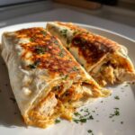 Garlic Chicken Wraps with Cheese Filling