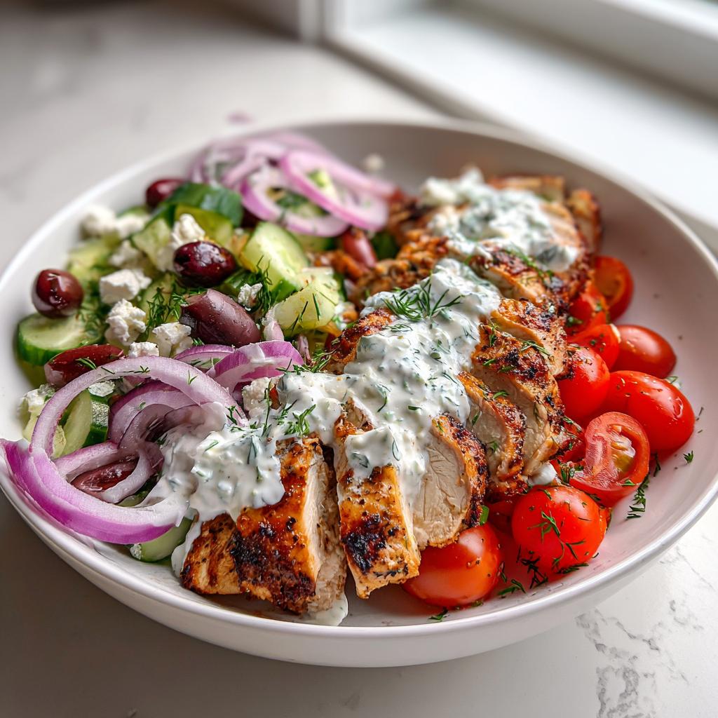 Juicy Greek Chicken and Tzatziki Salad in 30 Minutes