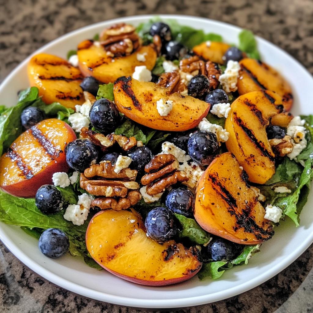 Grilled Peach Blueberry Salad - detail 1