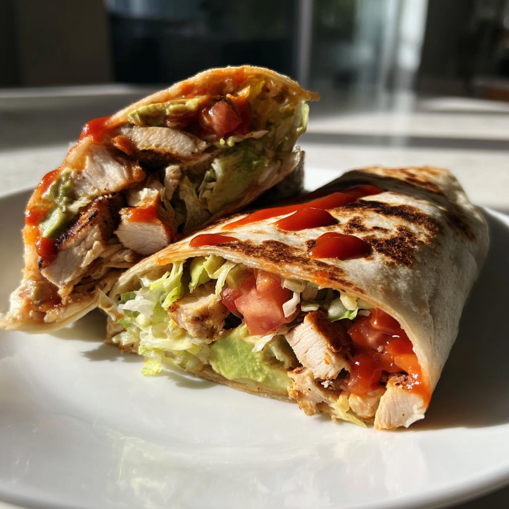Grilled Spicy Chicken Tortilla Wrap