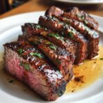 Harissa-marinated beef fillet with lemon sauce