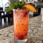 Homemade Raspberry Peach Lemonade