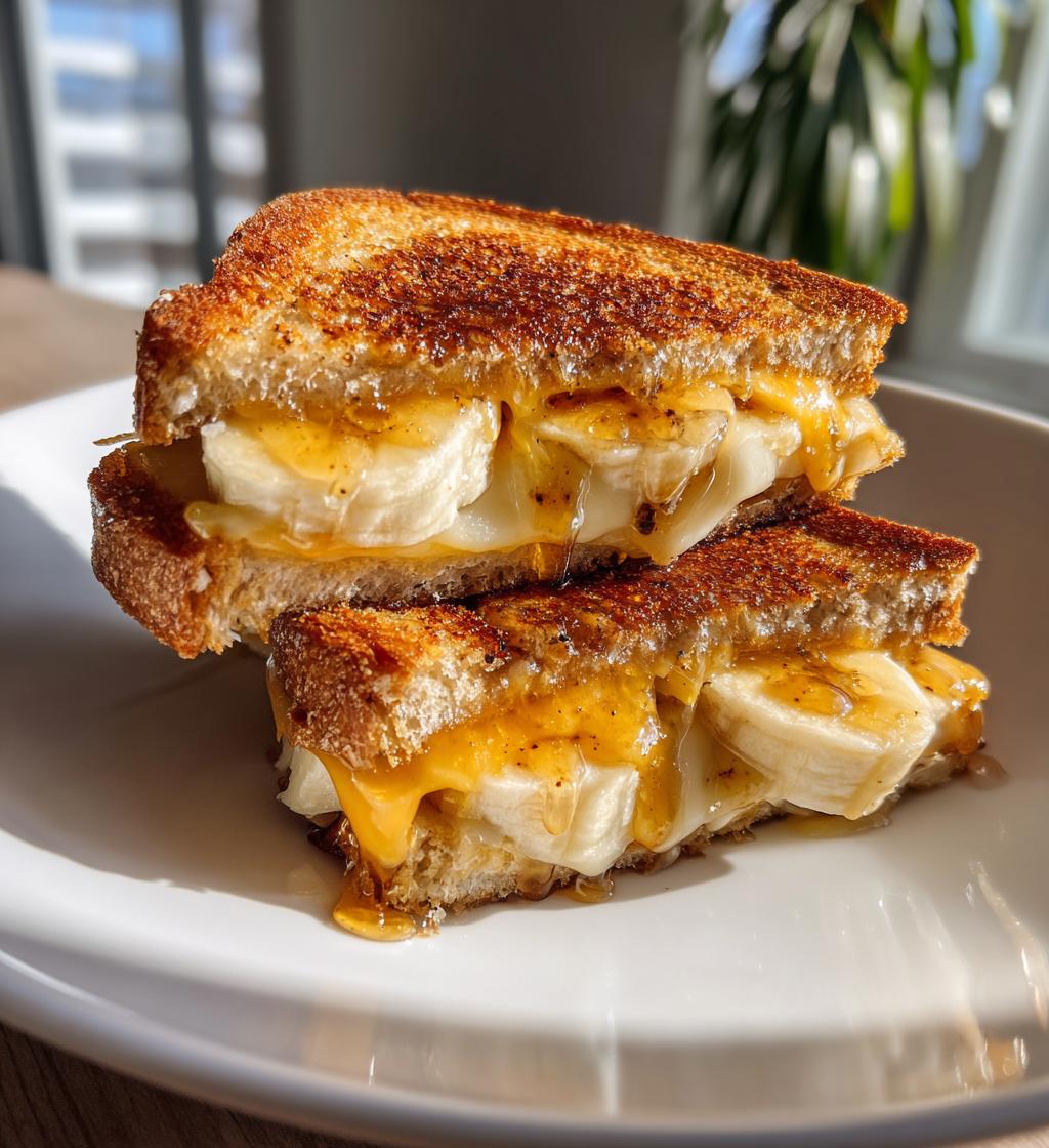 Honey Banana Grilled Cheese Sandwich. - detail 1
