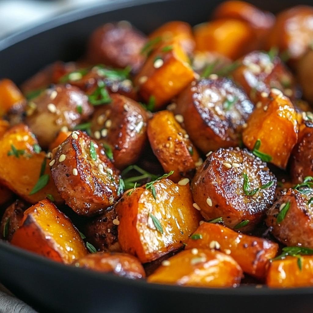 Honey Garlic Sausage Sweet Potatoes - detail 1