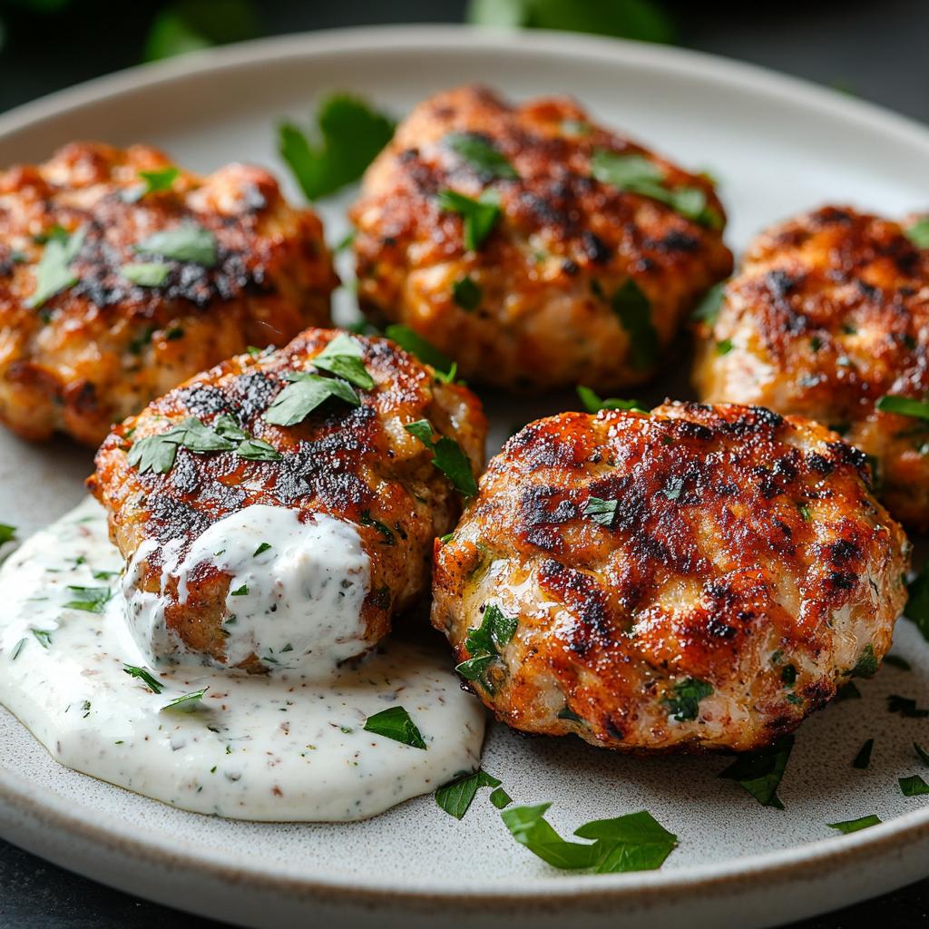 Irresistible Chicken Kofta with Creamy Garlic Yogurt Sauce Recipe
