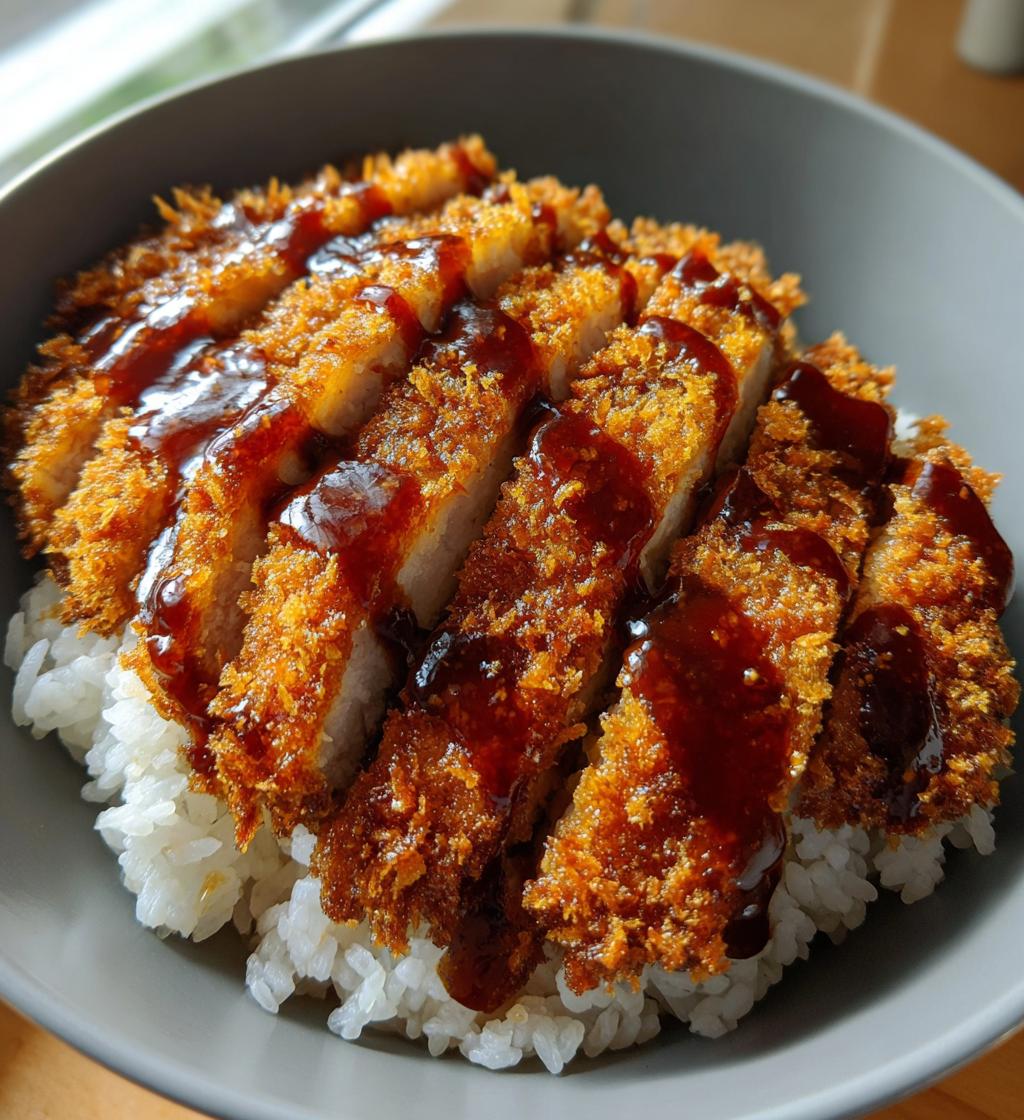 Japanese Katsu Bowls with Tonkatsu Sauce