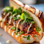 Korean BBQ Meatball Banh Mi