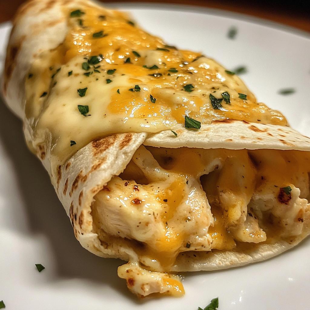 Ooey-Gooey Cheesy Garlic Chicken Wraps You’ll Devour