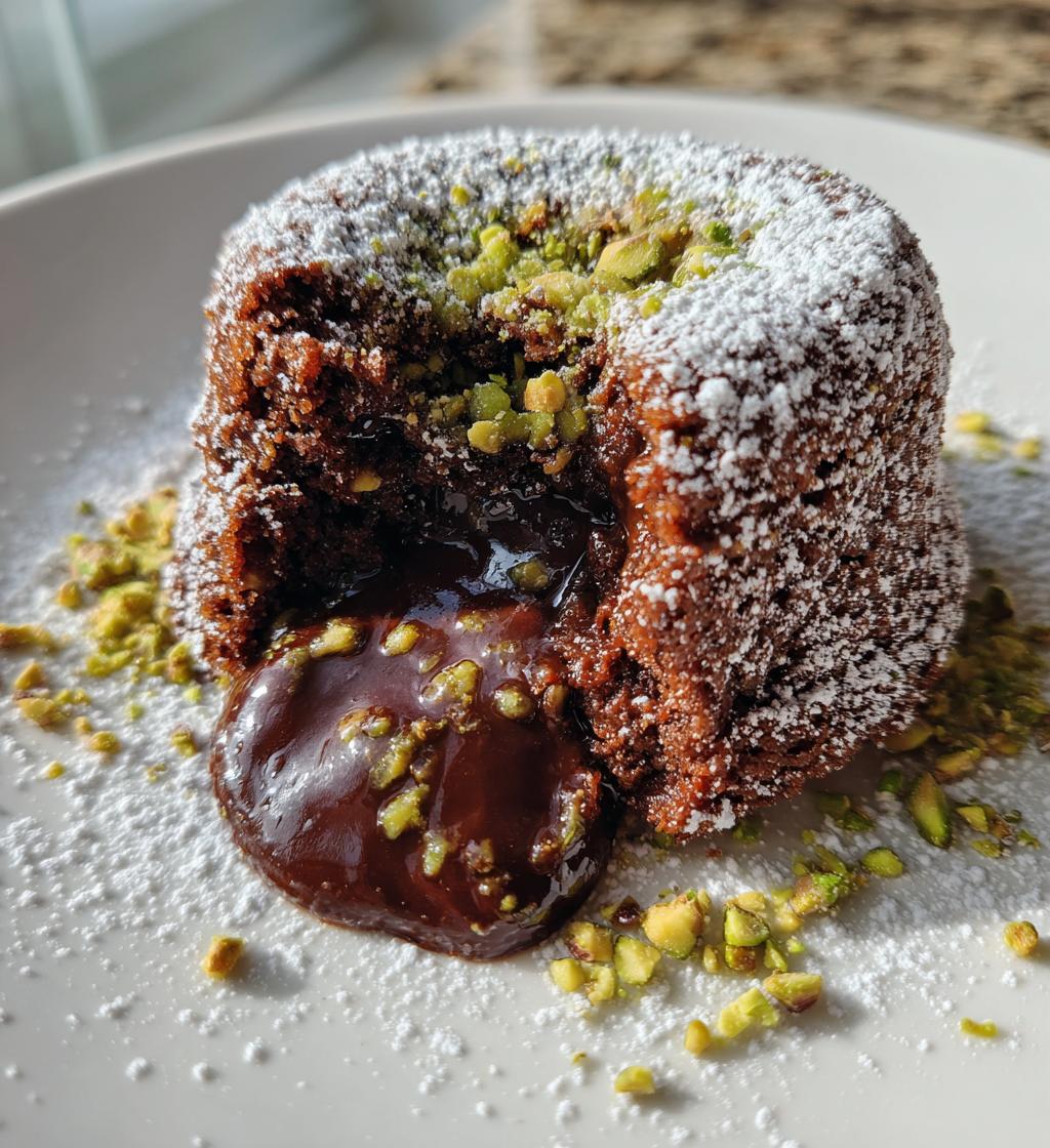 Pistachio Chocolate Lava Cakes - detail 1