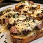 Rinder-Crostini mit Parmesan-Cremesauce