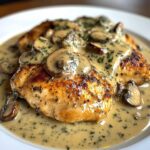 Savory Chicken in a Creamy Asiago Mushroom Sauce