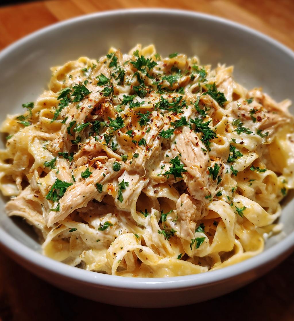 Slow Cooker Cajun Chicken Alfredo