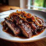 Tender Beef Brisket in Aromatic Balsamic Onion Sauce