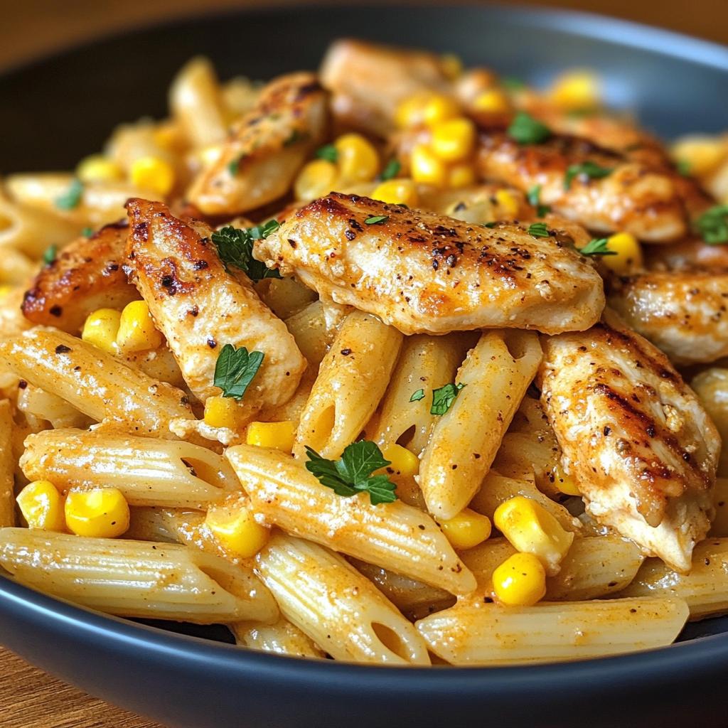 30-Minute Creamy Cajun Chicken Pasta with Corn Perfection