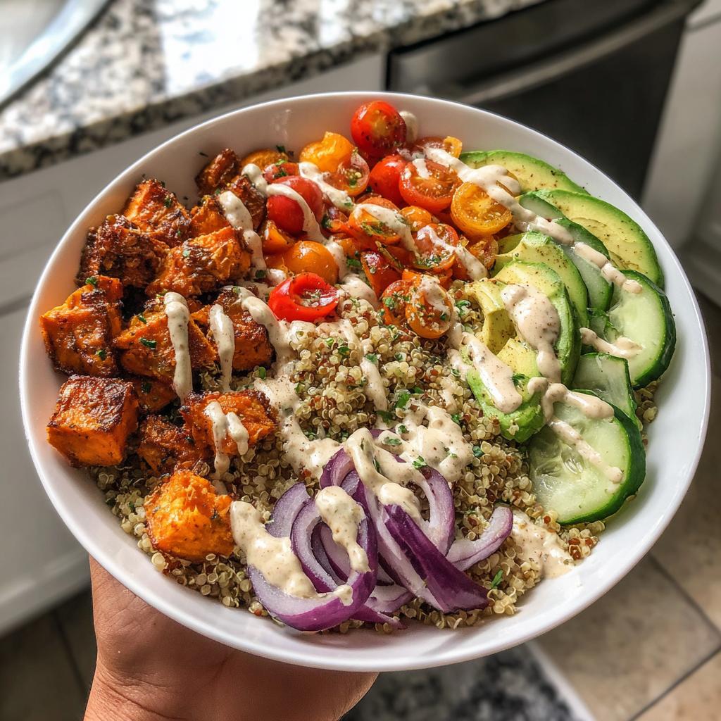 30-Minute Harvest Quinoa Bowl with Creamy Tahini Dressing - detail 1