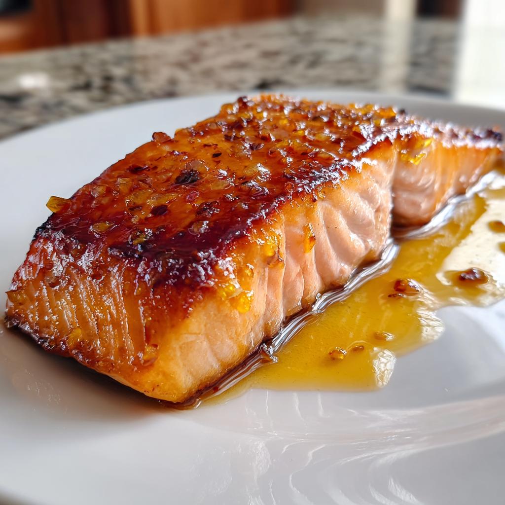 Apple Cider-Glazed Salmon - detail 1