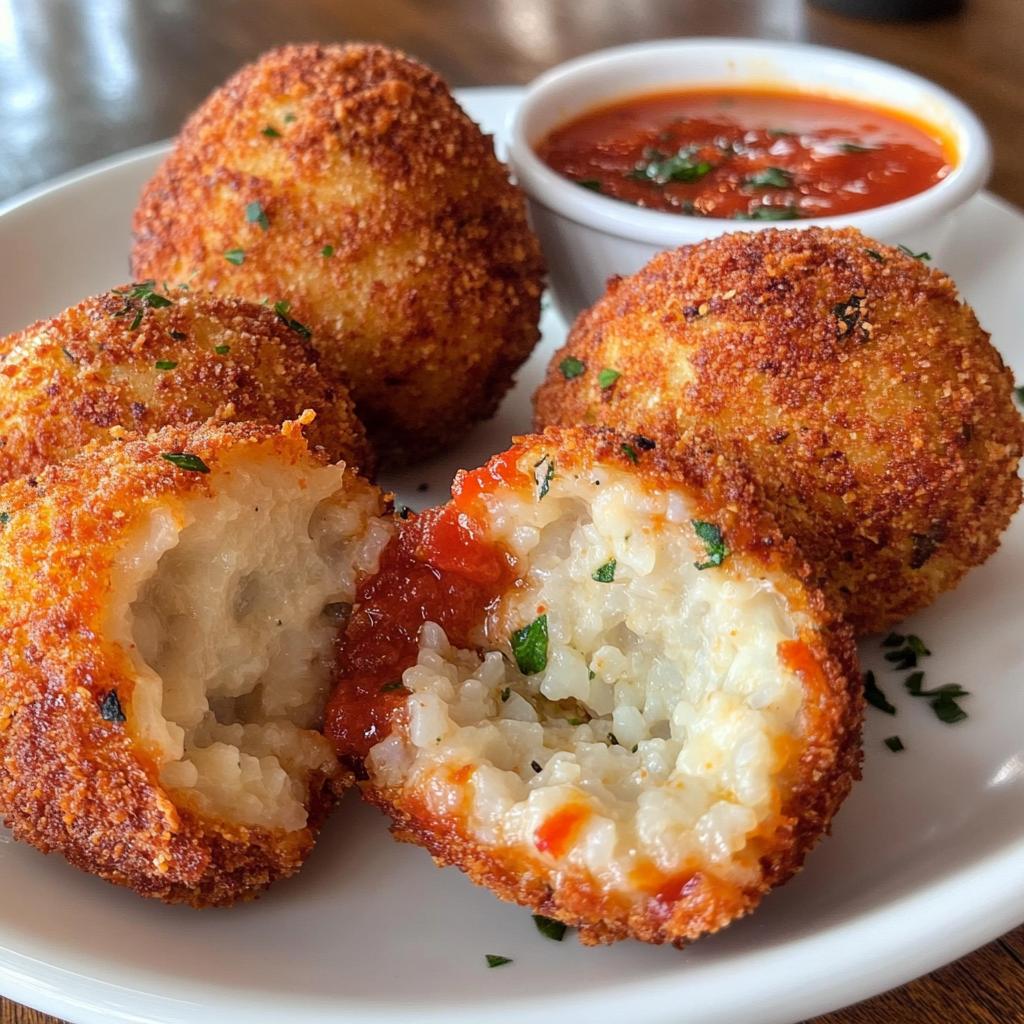 Arancini (Rice Balls) with Marinara Sauce
