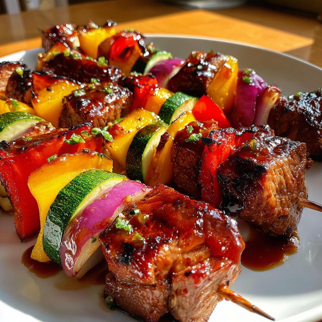 BBQ Beef Skewers with Vegetables - detail 1