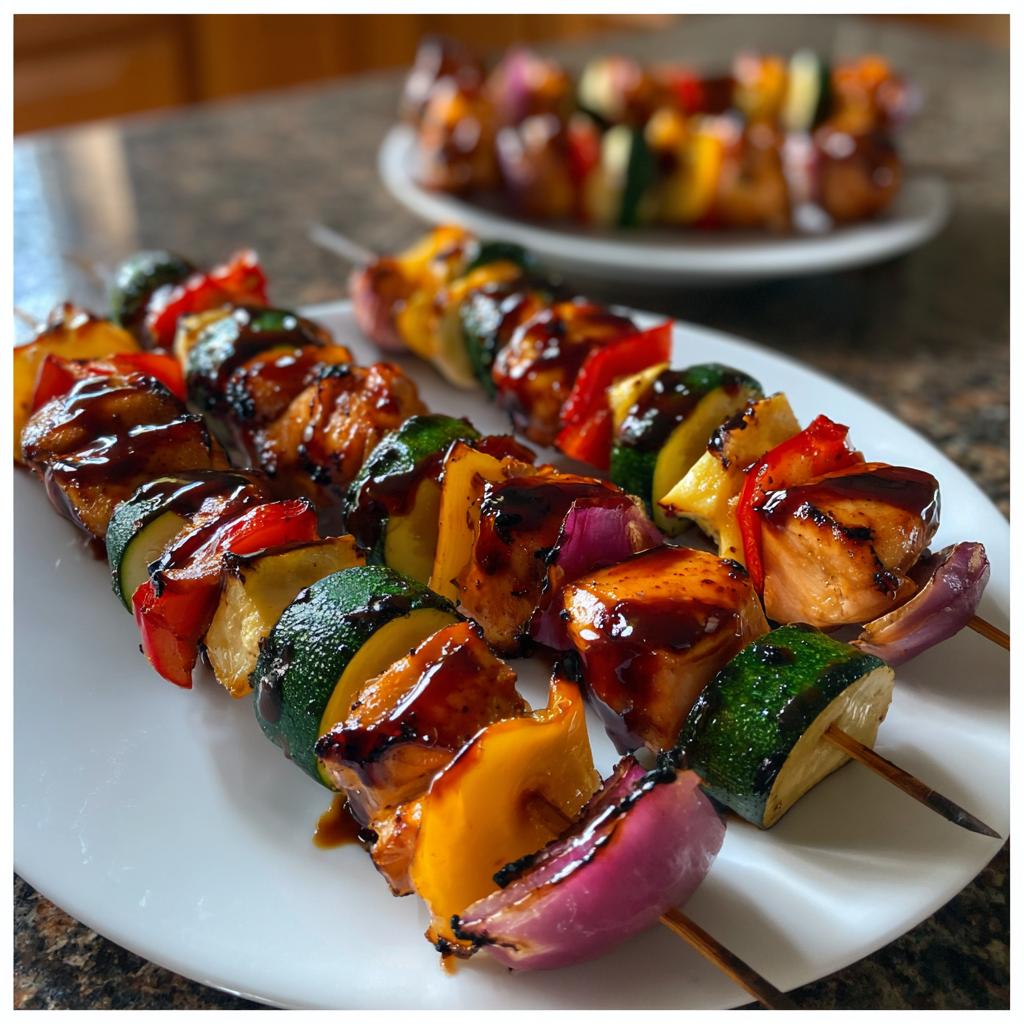 BBQ Chicken Skewers with Vegetables - detail 1