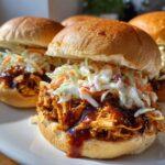 BBQ Pulled Chicken Sliders with Coleslaw – Perfect Party Food