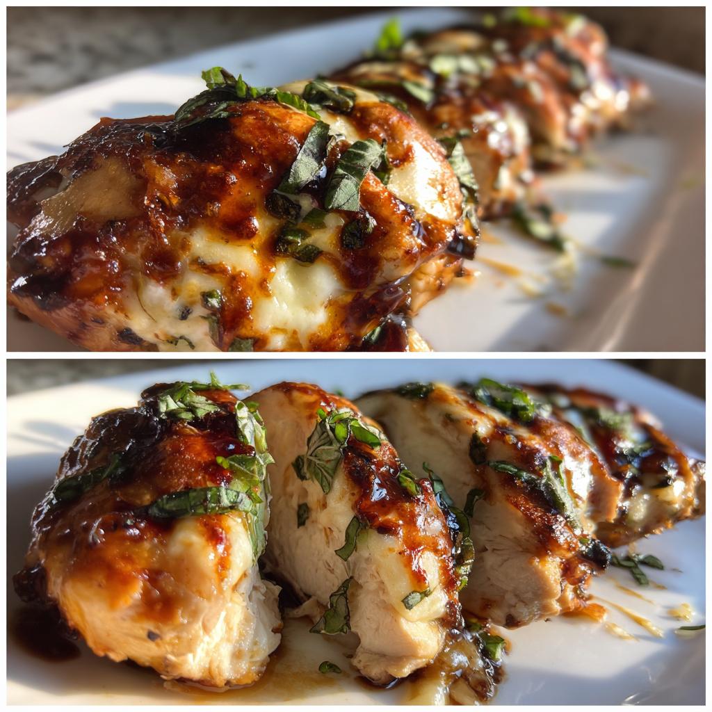 Balsamic Baked Chicken Breast with Mozzarella Cheese - detail 1