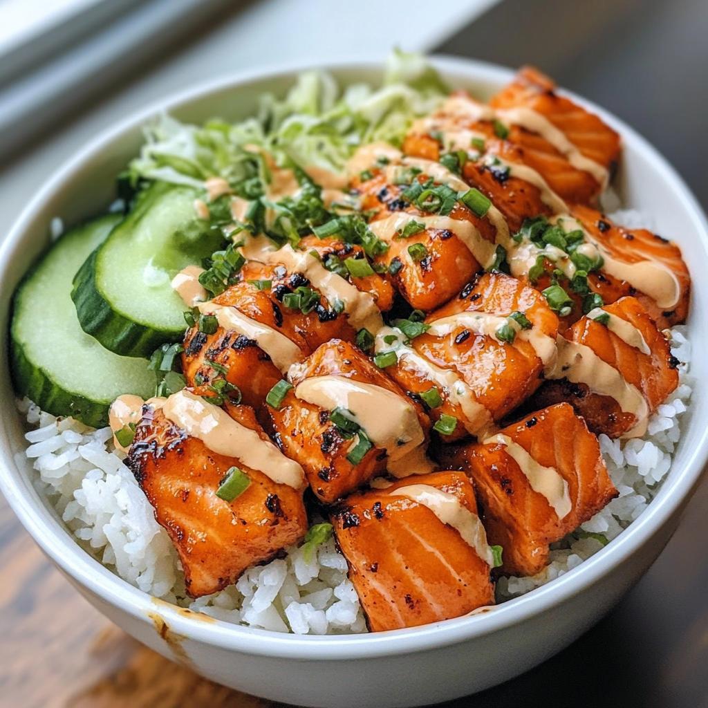 “Bang Bang Salmon Bites Bowls – A Flavor Explosion in Every Bite!”