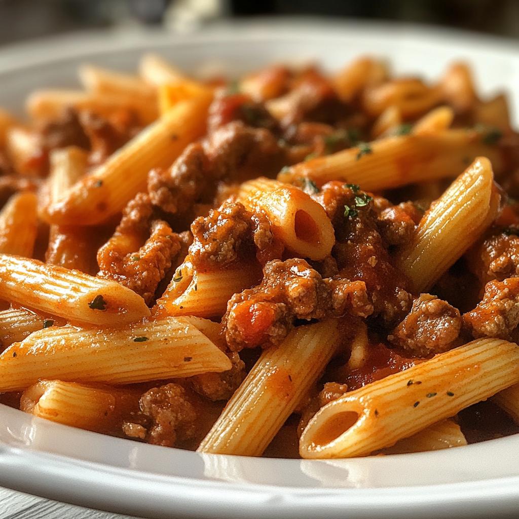 Beef Pasta in Tomato Sauce {Beef Ragu Pasta}