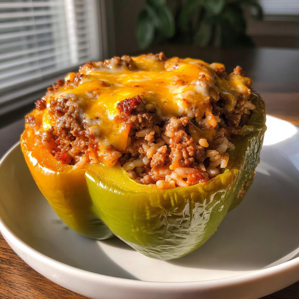 Beef and Cheese Stuffed Peppers - detail 1
