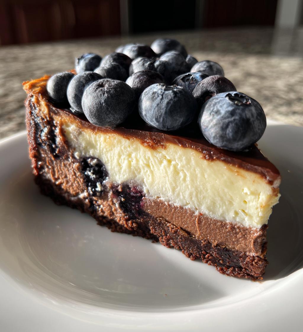 Blueberry Brownie Cheesecake