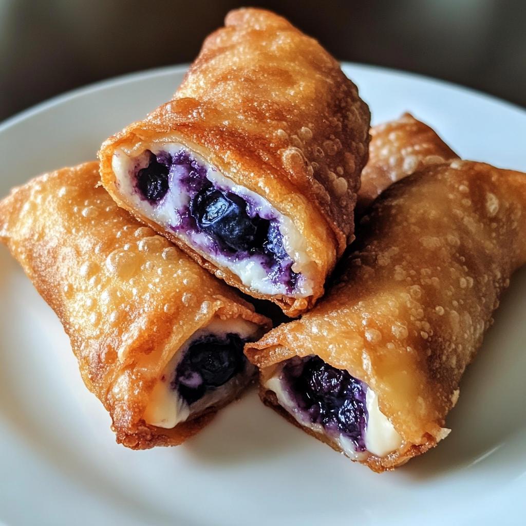 Blueberry Cream Cheese Egg Rolls
