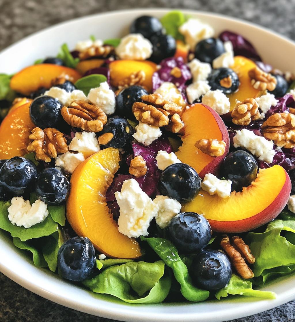 Blueberry Peach Feta Salad - detail 1