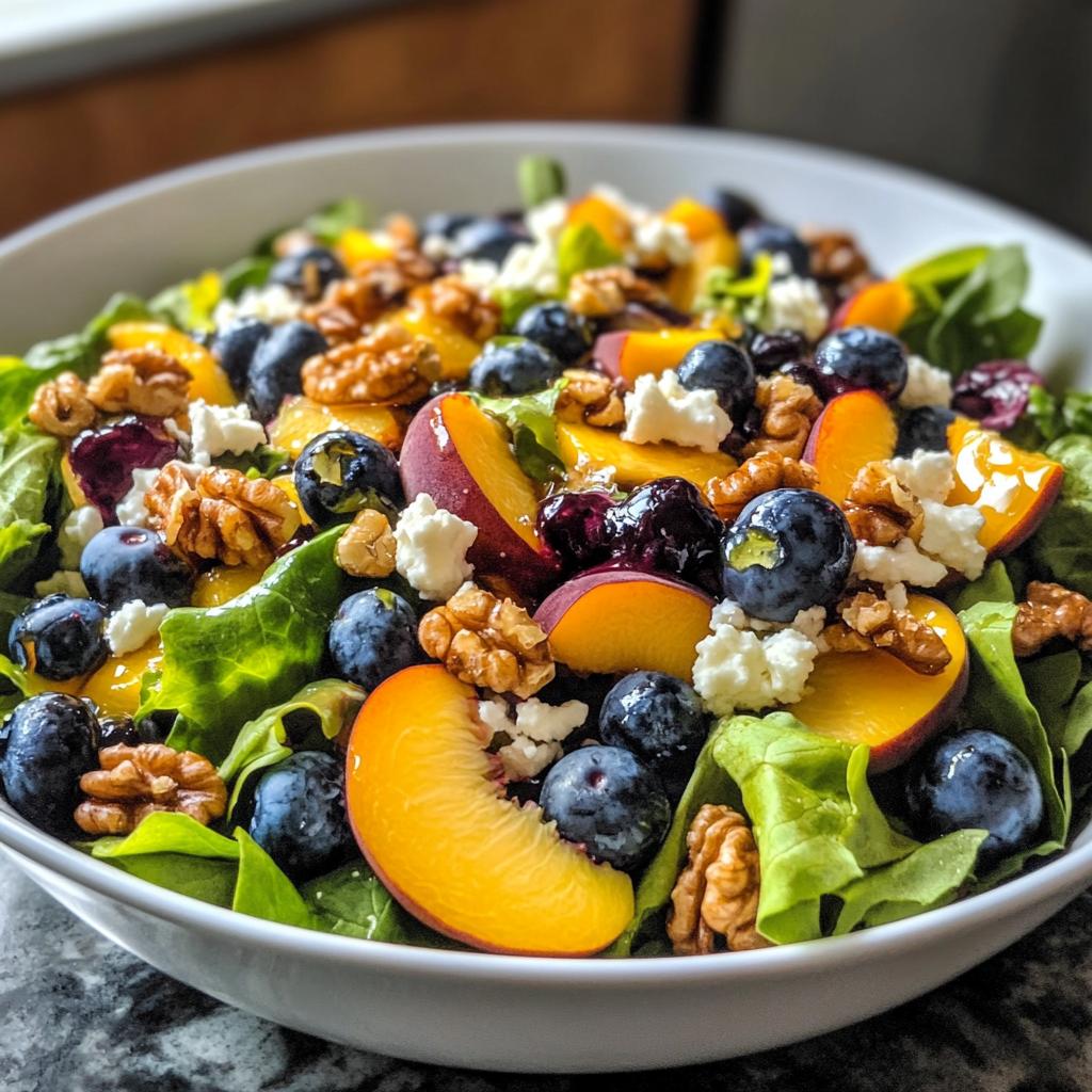 Blueberry Peach Feta Salad
