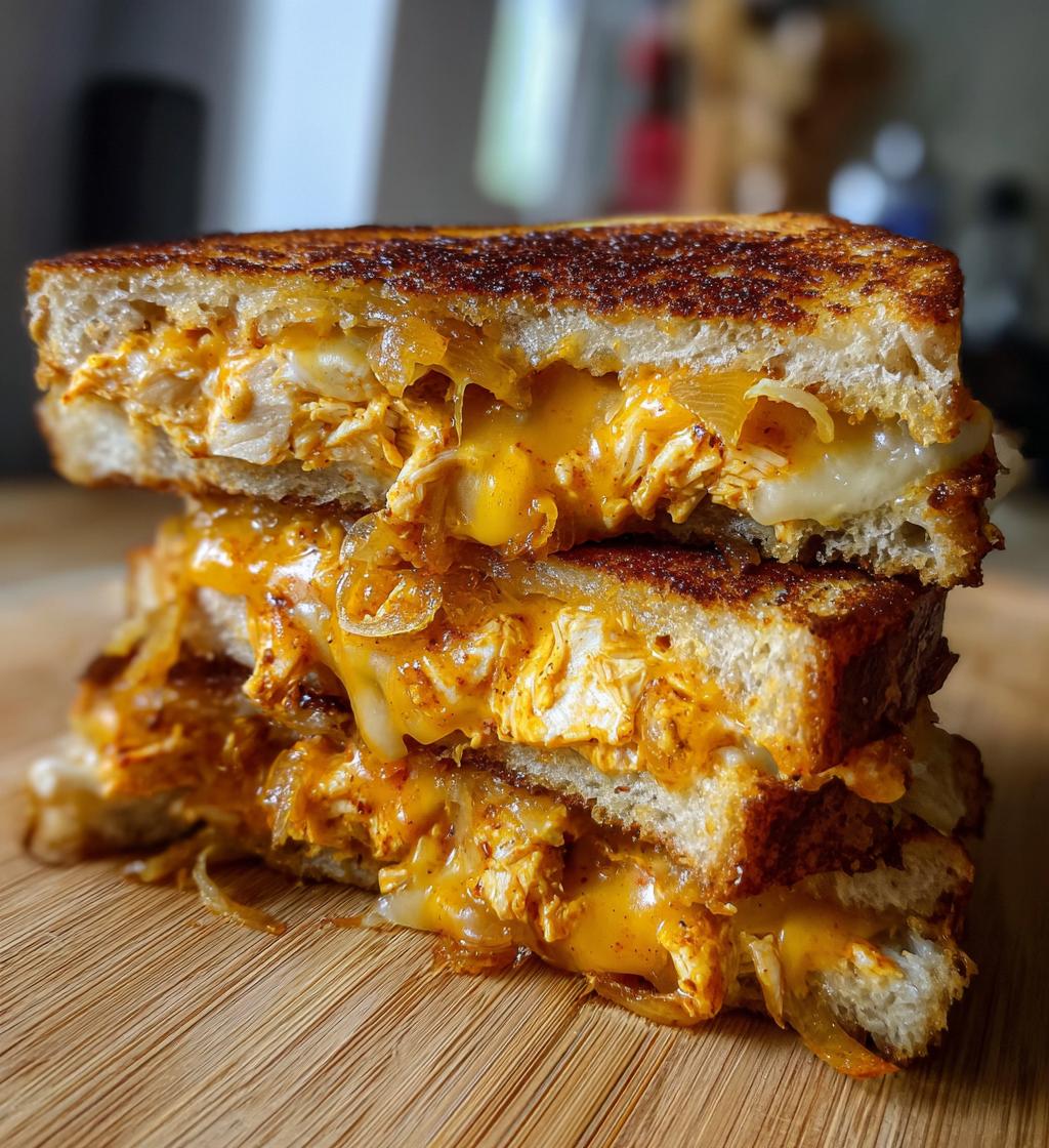 Buffalo Chicken & Onion Grilled Cheese [35 Minutes]