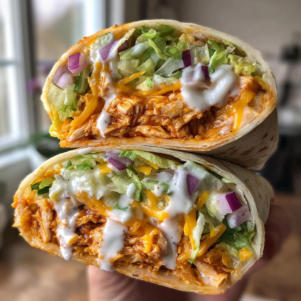 Buffalo Chicken Wraps with Ranch Sauce