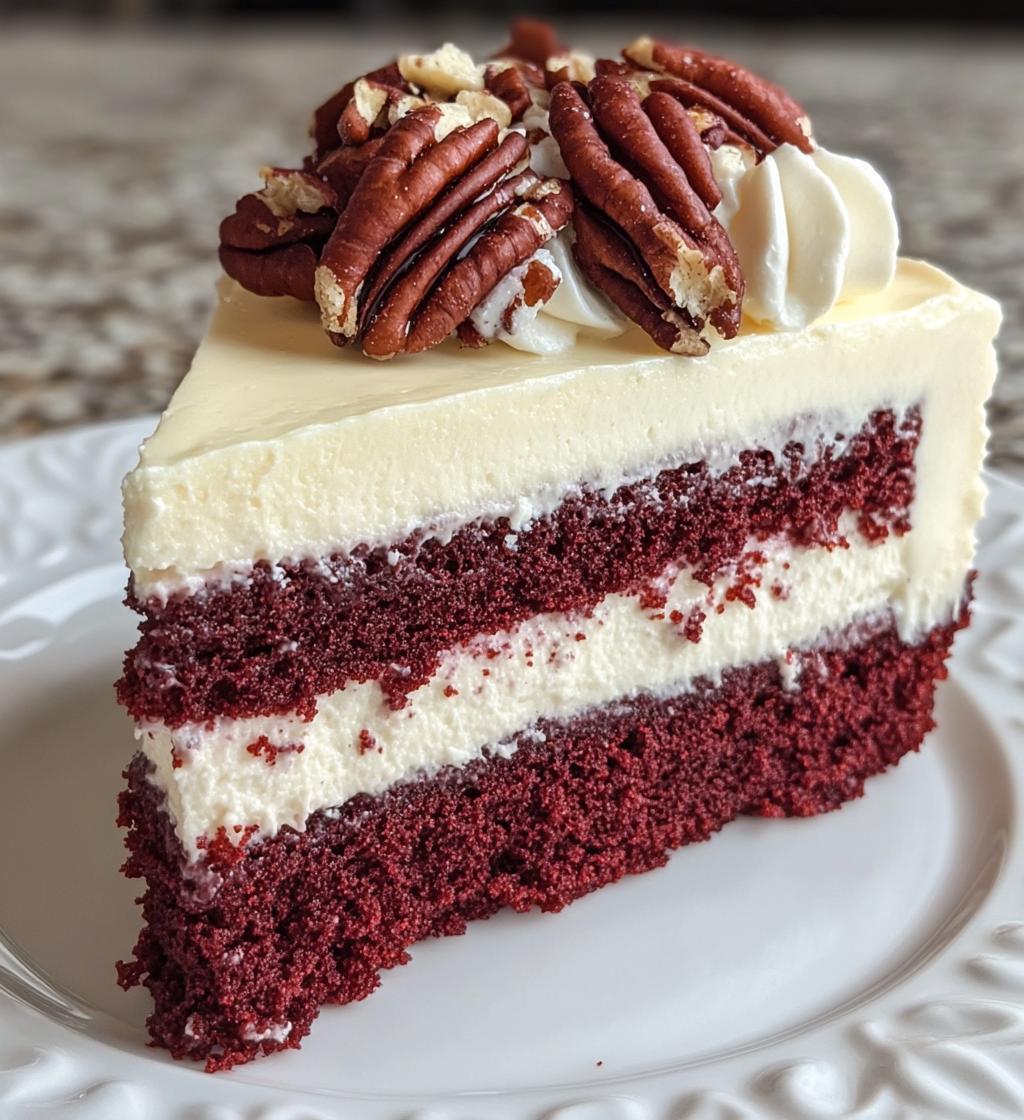 Butter Pecan Red Velvet Cheesecake - detail 1
