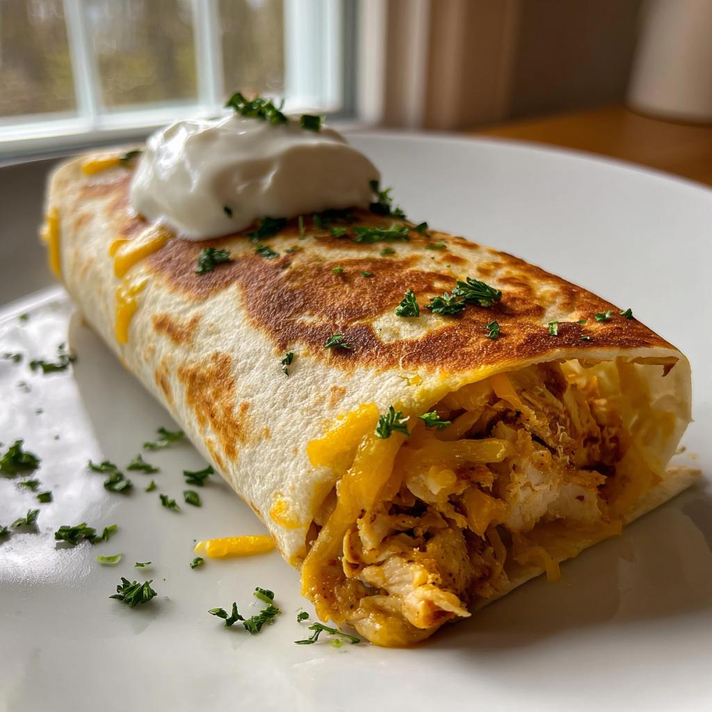 Cheese Garlic Chicken Wraps