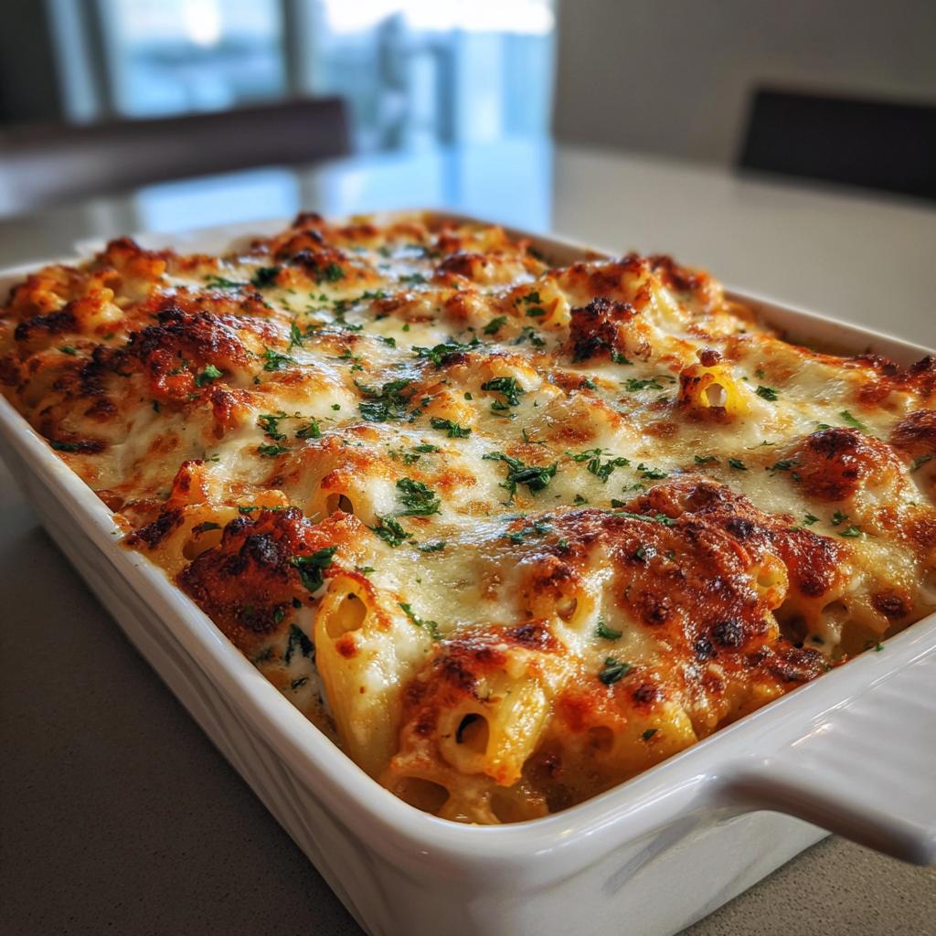 Cheesy Baked Ziti with Spinach and Ricotta