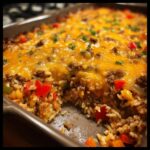 Cheesy Beef Fajita Dirty Rice Casserole