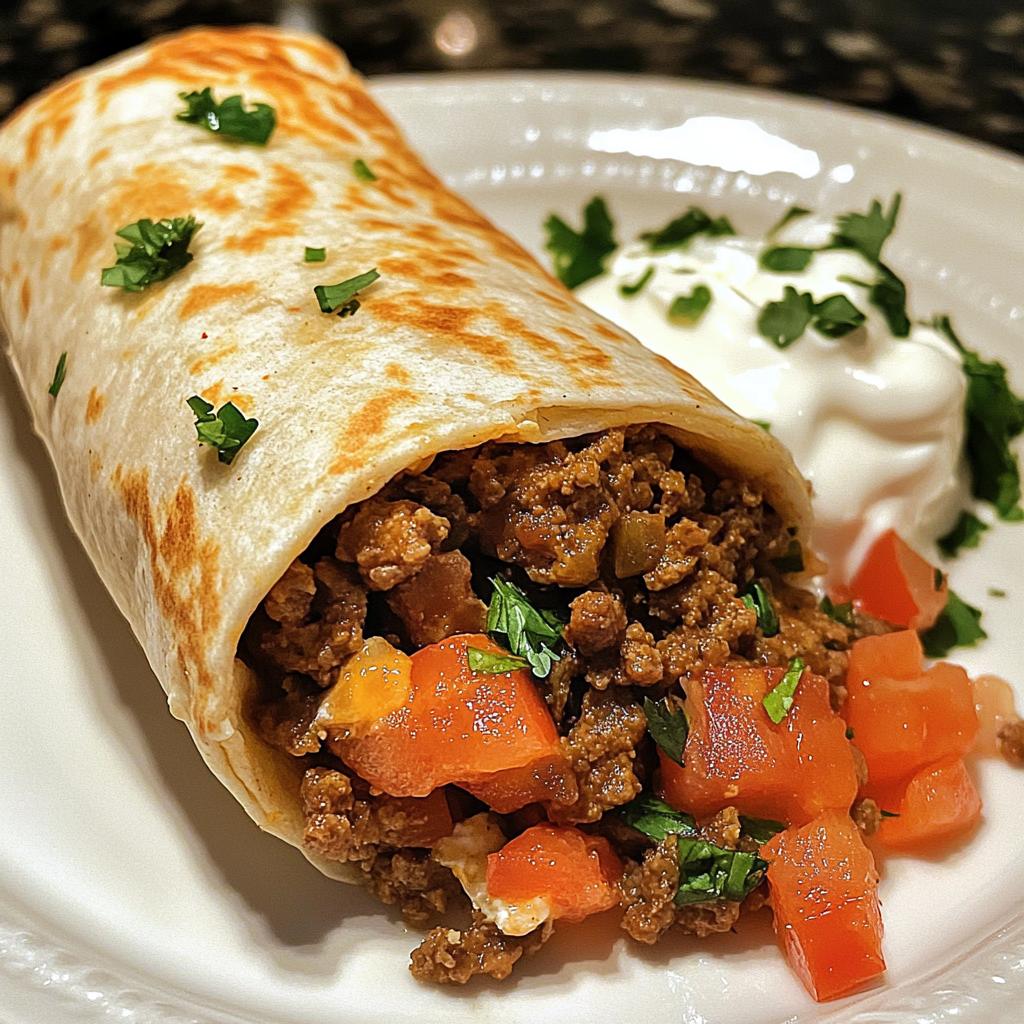 Cheesy Beef Fiesta Wraps: A Quick & Flavorful Meal - detail 1