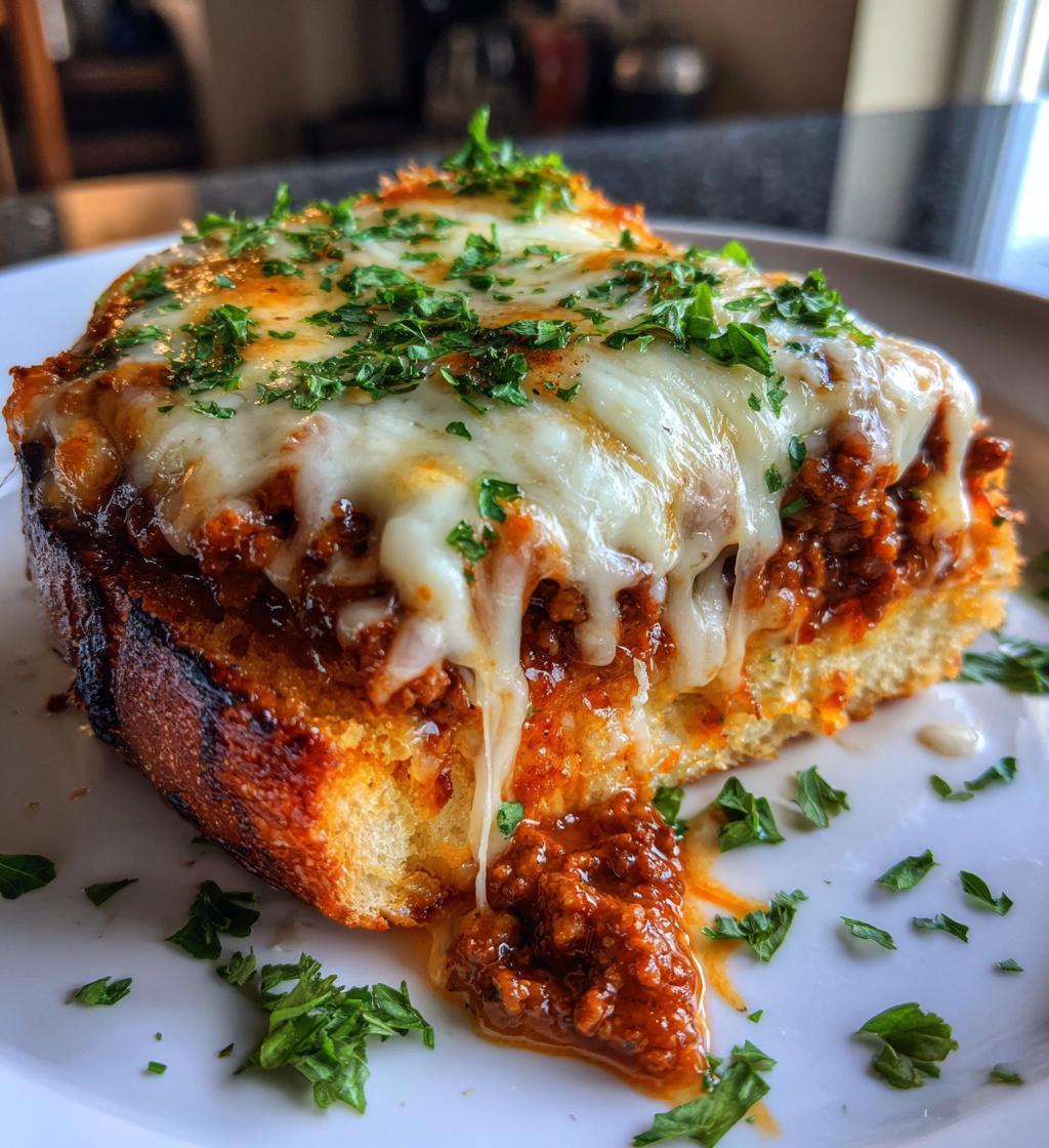 Cheesy Garlic Bread Sloppy Joes - detail 1